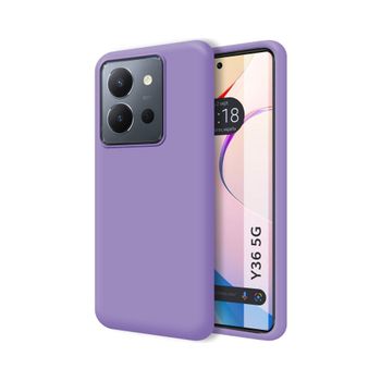 Funda Silicona Líquida Ultra Suave Vivo Y36 4g / 5g Color Morada