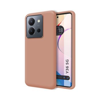 Funda Silicona Líquida Ultra Suave Vivo Y36 4g / 5g Color Rosa