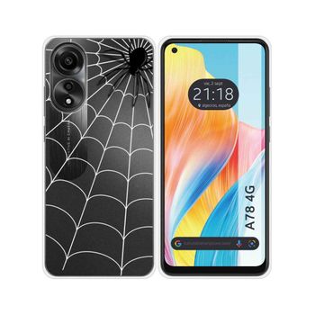 Funda Silicona Transparente Oppo A78 4g Diseño Araña Dibujos