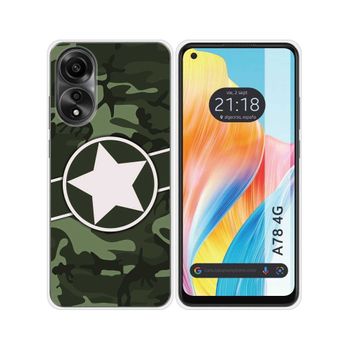 Funda Silicona Oppo A78 4g Diseño Camuflaje 01 Dibujos