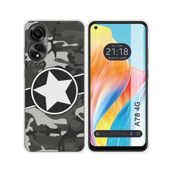 Funda Silicona Oppo A78 4g Diseño Camuflaje 02 Dibujos