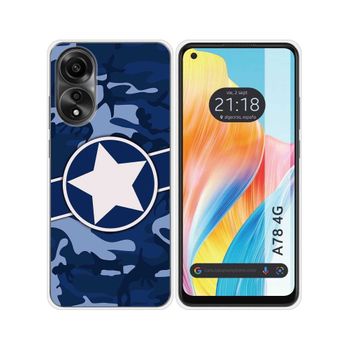 Funda Silicona Oppo A78 4g Diseño Camuflaje 03 Dibujos