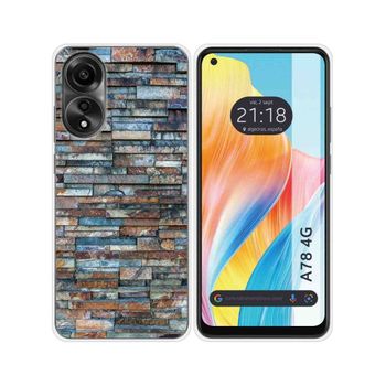 Funda Silicona Oppo A78 4g Diseño Ladrillo 05 Dibujos