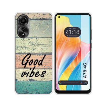 Funda Silicona Oppo A78 4g Diseño Madera 01 Dibujos