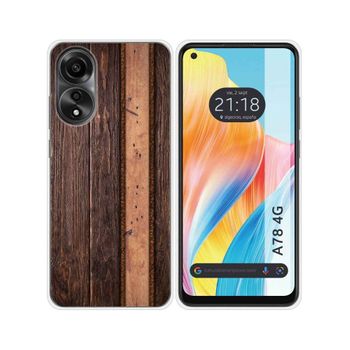 Funda Silicona Oppo A78 4g Diseño Madera 05 Dibujos