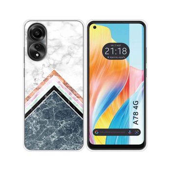 Funda Silicona Oppo A78 4g Diseño Mármol 05 Dibujos