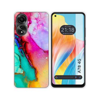 Funda Silicona Oppo A78 4g Diseño Mármol 15 Dibujos