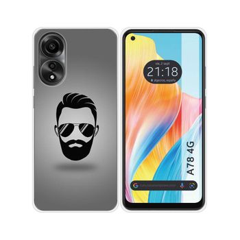 Funda Silicona Oppo A78 4g Diseño Barba Dibujos