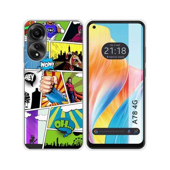 Funda Silicona Oppo A78 4g Diseño Comic Dibujos