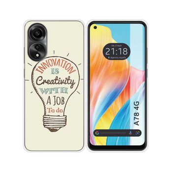 Funda Silicona Oppo A78 4g Diseño Creativity Dibujos