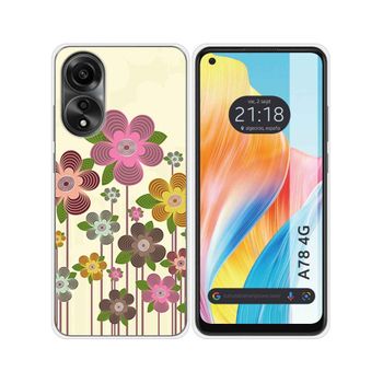 Funda Silicona Oppo A78 4g Diseño Primavera En Flor Dibujos