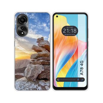 Funda Silicona Oppo A78 4g Diseño Sunset Dibujos