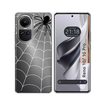 Funda Silicona Transparente Oppo Reno 10 5g / 10 Pro 5g Diseño Araña Dibujos