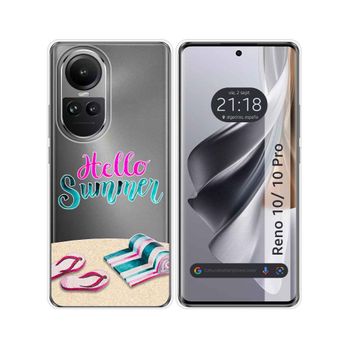 Funda Silicona Transparente Oppo Reno 10 5g / 10 Pro 5g Diseño Summer Dibujos