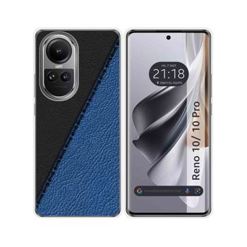 Funda Silicona Oppo Reno 10 5g / 10 Pro 5g Diseño Cuero 02 Dibujos