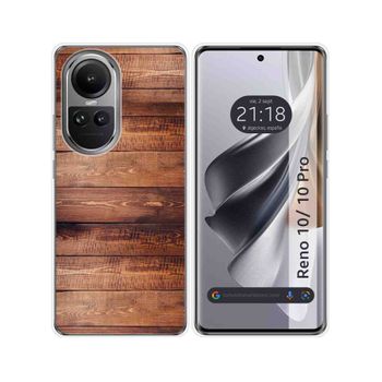 Funda Silicona Oppo Reno 10 5g / 10 Pro 5g Diseño Madera 02 Dibujos