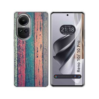 Funda Silicona Oppo Reno 10 5g / 10 Pro 5g Diseño Madera 10 Dibujos