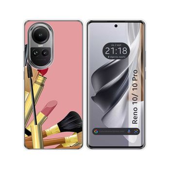 Funda Silicona Oppo Reno 10 5g / 10 Pro 5g Diseño Brochas Dibujos