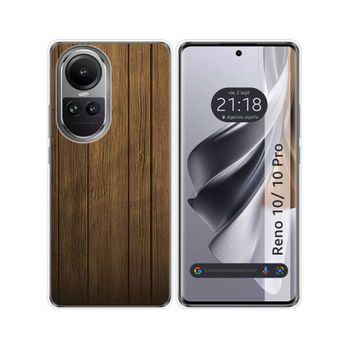 Funda Silicona Oppo Reno 10 5g / 10 Pro 5g Diseño Madera Dibujos