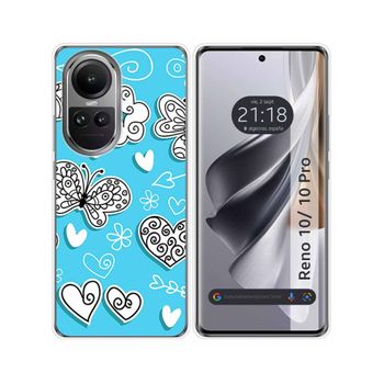 Funda Silicona Oppo Reno 10 5g / 10 Pro 5g Diseño Mariposas Dibujos