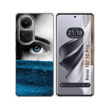 Funda Silicona Oppo Reno 10 5g / 10 Pro 5g Diseño Ojo Dibujos