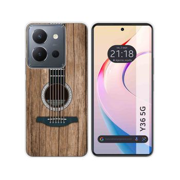 Funda Silicona Vivo Y36 4g / 5g Diseño Madera 11 Dibujos