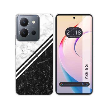 Funda Silicona Vivo Y36 4g / 5g Diseño Mármol 01 Dibujos