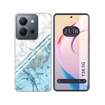 Funda Silicona Vivo Y36 4g / 5g Diseño Mármol 02 Dibujos