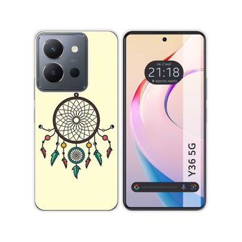 Funda Silicona Vivo Y36 4g / 5g Diseño Atrapasueños Dibujos