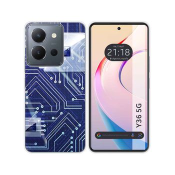 Funda Silicona Vivo Y36 4g / 5g Diseño Circuito Dibujos