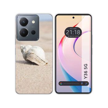 Funda Silicona Vivo Y36 4g / 5g Diseño Concha Dibujos