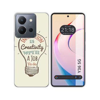 Funda Silicona Vivo Y36 4g / 5g Diseño Creativity Dibujos