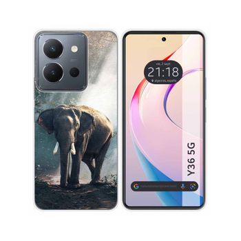 Funda Silicona Vivo Y36 4g / 5g Diseño Elefante Dibujos