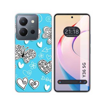 Funda Silicona Vivo Y36 4g / 5g Diseño Mariposas Dibujos