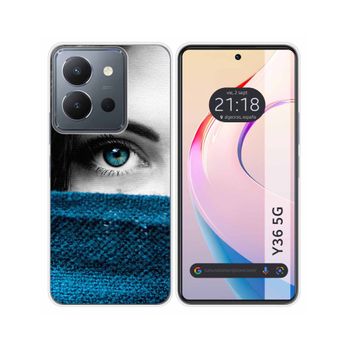 Funda Silicona Vivo Y36 4g / 5g Diseño Ojo Dibujos