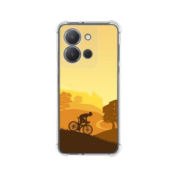 Funda Silicona Antigolpes Vivo Y36 4g / 5g Diseño Ciclista Dibujos