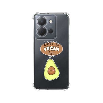 Funda Silicona Antigolpes Vivo Y36 4g / 5g Diseño Vegan Life Dibujos