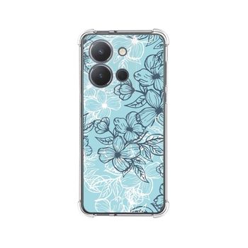 Funda Silicona Antigolpes Vivo Y36 4g / 5g Diseño Flores 03 Dibujos