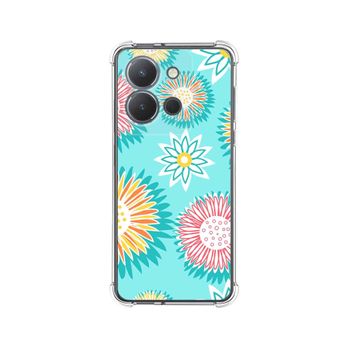 Funda Silicona Antigolpes Vivo Y36 4g / 5g Diseño Flores 05 Dibujos