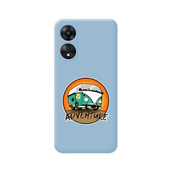 Funda Silicona Líquida Azul Oppo A78 4g Diseño Adventure Dibujos