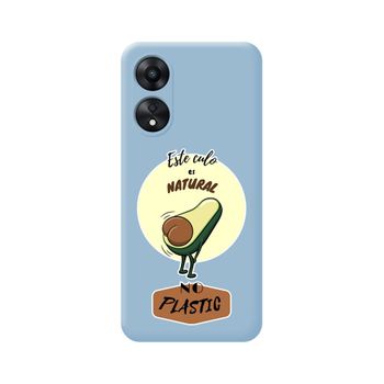 Funda Silicona Líquida Azul Oppo A78 4g Diseño Culo Natural Dibujos