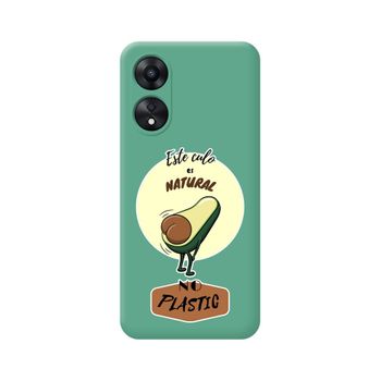 Funda Silicona Líquida Verde Oppo A78 4g Diseño Culo Natural Dibujos