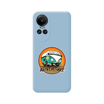 Funda Silicona Líquida Azul Oppo Reno 10 5g / 10 Pro 5g Diseño Adventure Dibujos