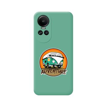 Funda Silicona Líquida Verde Oppo Reno 10 5g / 10 Pro 5g Diseño Adventure Dibujos