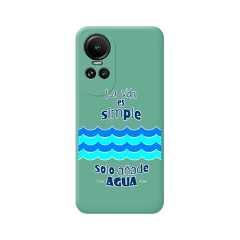 Funda Silicona Líquida Verde Oppo Reno 10 5g / 10 Pro 5g Diseño Agua Dibujos