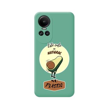 Funda Silicona Líquida Verde Oppo Reno 10 5g / 10 Pro 5g Diseño Culo Natural Dibujos