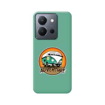 Funda Silicona Líquida Verde Vivo Y36 4g / 5g Diseño Adventure Dibujos