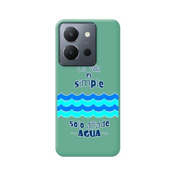 Funda Silicona Líquida Verde Vivo Y36 4g / 5g Diseño Agua Dibujos