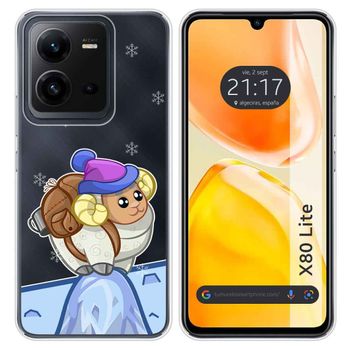 Funda Silicona Transparente Para Vivo X80 Lite 5g Diseño Cabra Dibujos