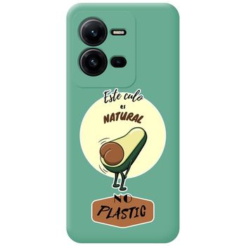 Funda Silicona Líquida Verde Para Vivo X80 Lite 5g Diseño Culo Natural Dibujos